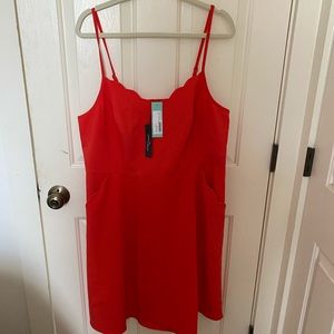 NWT Market & Spruce Crissie Orange Red Sundress